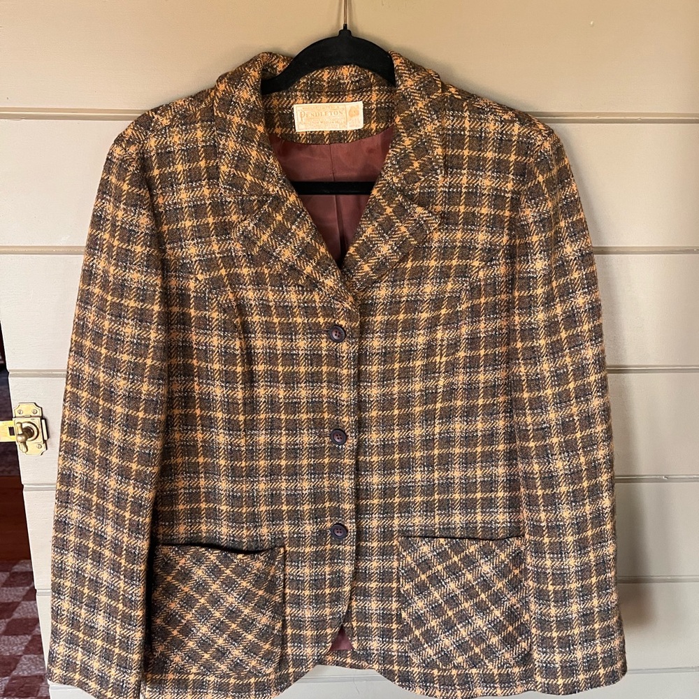 Pendleton Vintage Plaid Wool Jacket - image 1